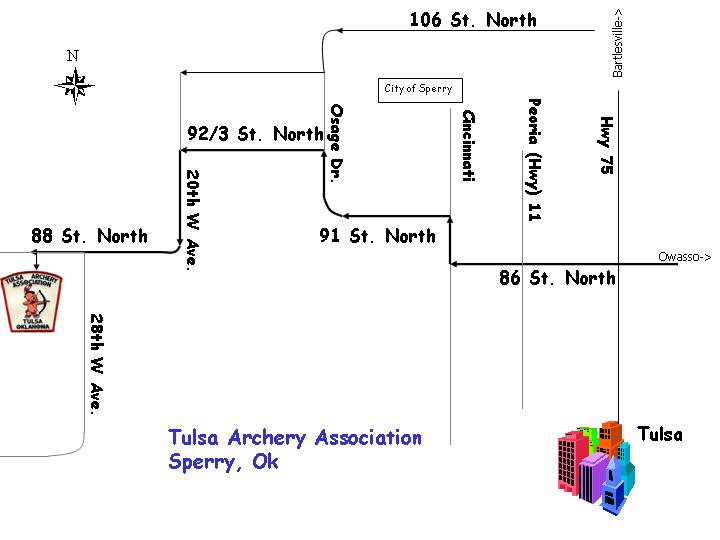 Maps to Range, Sperry Ok USA